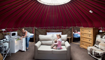 Representation of a lounge in a Yurt
